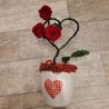 Florarie Cluj Armonia florilor Aranjament 3 minirose rosii criogenate in vas ceramic