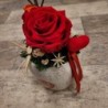 Florarie Cluj Armonia florilor Trandafir criogenat in vas ceramic cu decoratiuni